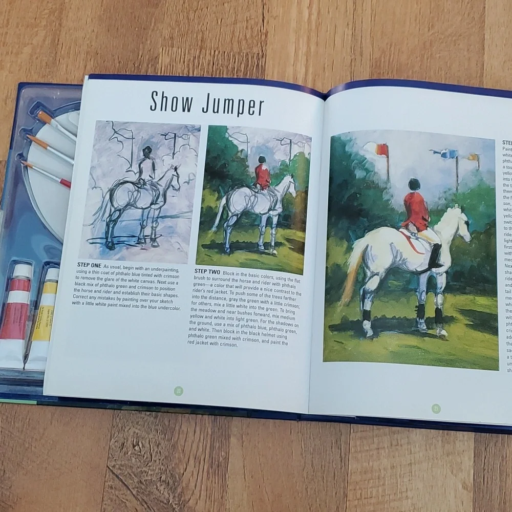 Walter Foster Learn‎ to Paint Horses in Acrylic Set NIB